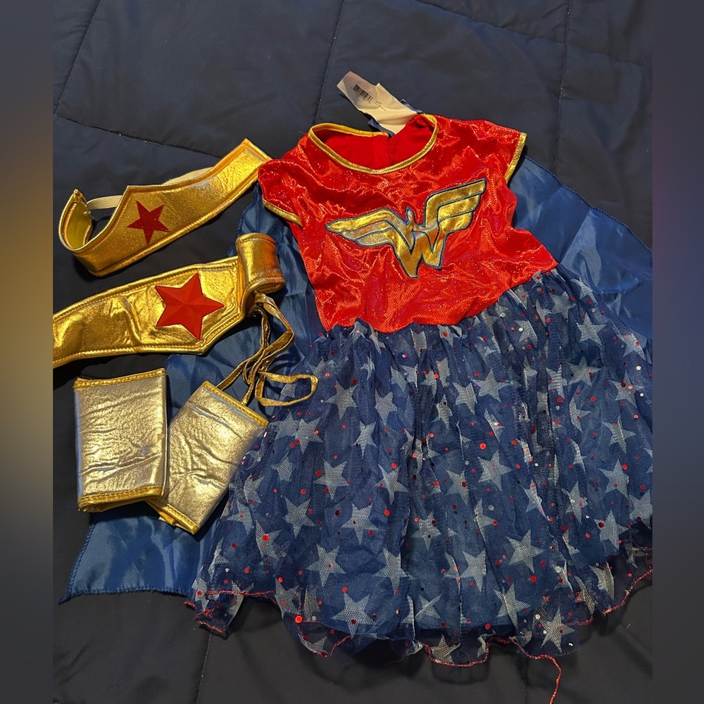 ✳️ WONDER WOMAN • Costume for Kids - Red, Blue, and Gold • Small (1 - 3T)